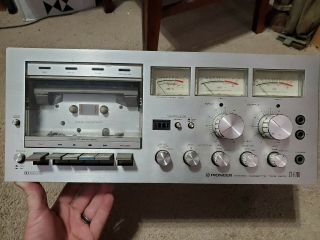 Vintage Pioneer Ct - F700 Stereo Cassette Tape Deck Silver Faced
