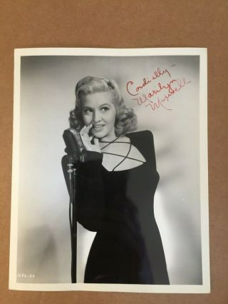 Marilyn Maxwell Rare Early Vintage Autographed 8/10 Pin - Up Photo 1944