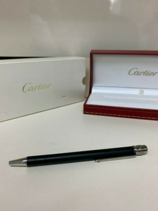 Vintage Cartier Must Ii Ballpoint Pen Black