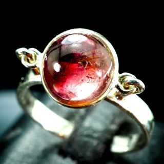 Lovely Mesmerizer Rare Peach Tourmaline Cabochon Sterling Silver Movable Ring