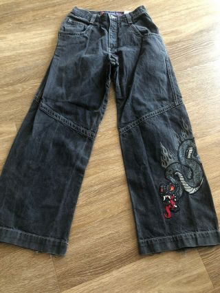 Vintage Mens Jnco Jeans Logo Double Pockets Sz 30 X 30 Snake