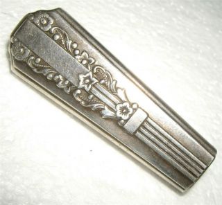 Vintage Heavy 800 Silver Art Nouveau Style Pin Brooch