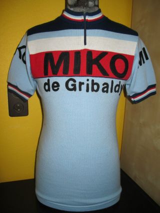 Miko De Gribaldy Maillot Cycliste Cycling Jersey Vintage Tricots Du Rocher T3