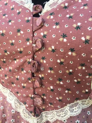 Rose velvet boho festival hippie Gunne Sax maxi dress. 8