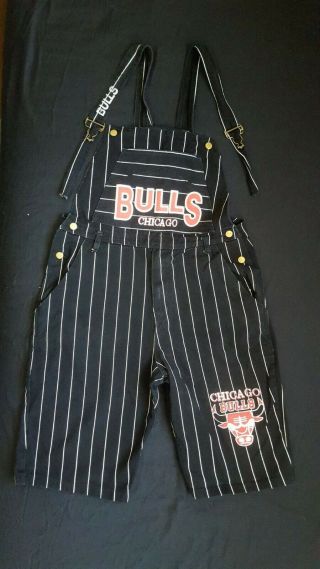 Rare Vintage Chicago Bulls Overalls Denim (shorts) | Mens Sz Large