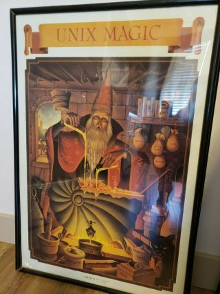 Rare 1986 Unix Magic Poster By Unitech