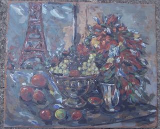 VERY RARE LARGE RUSSIAN PAINTING ON WOOD PANEL size: 60 x 49.  5 cm.  c 1910 2