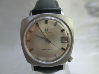 Vintage Hamilton Date Stainless Steel Automatic Mens Watch