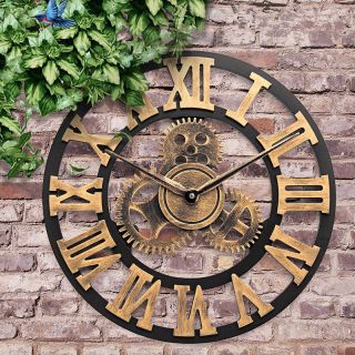 30/58/80cm Large Outdoor Garden Wall Clock Big Roman Numerals Giant Open Face