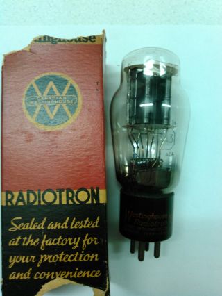 Vintage Westinghouse 2a3 Vacuum Tube Black Plate Made In Canada