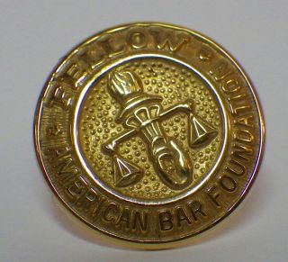 Vintage 14k Yellow Gold Fellow American Bar Foundation Pin/tie Tack 2.  1 Grams