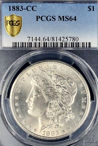 1883 Cc Morgan Dollar Ms64 Pcgs Us $1 Silver - Rare Gem - Refer To Pics
