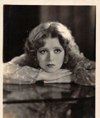 Clara Bow Wistful 1920s Vintage Glamour Portrait Photo Of The " It Girl "