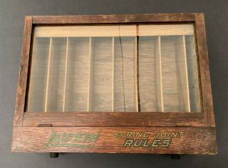 Vintage Lufkin Rule Co Tools Advertising Store Display Decal White Oak Rare