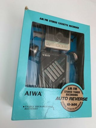 Rare Aiwa Hs - J600 Cassette Recorder Walkman Collectible