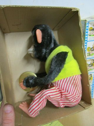 VINTAGE MUSICAL JOLLY CHIMP MONKEY BATTERY OPERATED BOX 5