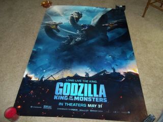 Godzilla King Of The Monsters Double - Sided Bus Shelter Rare