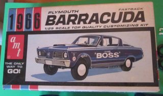 Amt 1966 Plymouth Barracuda Kit 6856 Builder Parts & Box 66