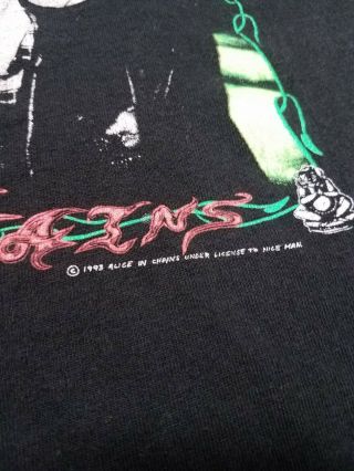 Vtg 90 ' s Alice In Chains Long Sleeve Shirt Nirvana Pearl Jam Nine inch nails Lrg 4