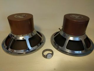 Pair Electro - Voice Ev Model Sp12 12 Inch Speakers 16 - Ohms Chrome Basket.  Rare