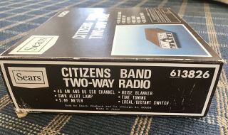 VINTAGE Sears Citizens Band Two Way Radio SSB 613826 RoadTalker 40 NOS 7