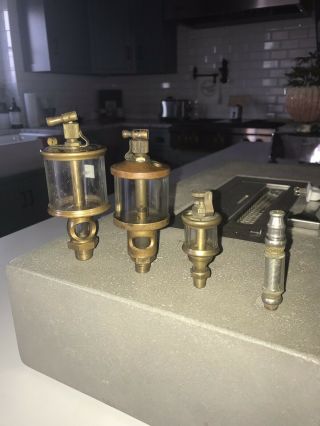 Set Of 3 Vintage Brass Oilers Steampunk