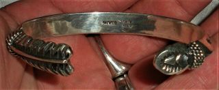 Vintage Navajo Sterling Silver Arrow Carinated Bracelet By Delayne Reeves Vafo