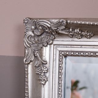 Silver Tall Wall Mirror Shabby Vintage Chic French Large Full Length 150 x 50 cm 2