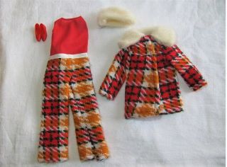 Vintage Barbie Mod Era 1971 Barbie Sears Exclusive Perfectly Plaid 1193 Outfit