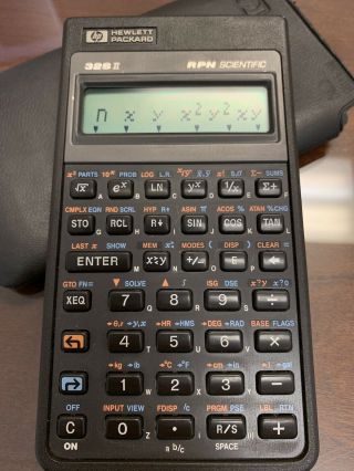 Vintage HP 32S II RPN Scientific Hewlett Packard Calculator w/Case. 7