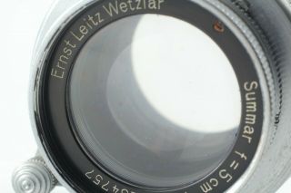【Rare EXC,  】 Leica Leitz Summar 5cm 50mm f/ 2 Standad Lens Screw Mount 9037 4