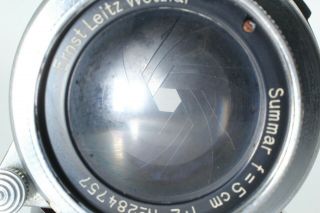 【Rare EXC,  】 Leica Leitz Summar 5cm 50mm f/ 2 Standad Lens Screw Mount 9037 7