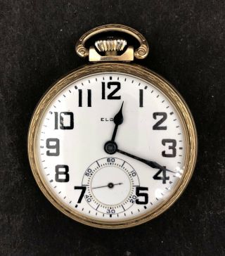 1924 Elgin 16s 21j Antique Pocket Watch 478/bw Raymond 26260834 Of 10k Rgp Case