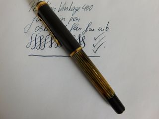 Pelikan Vintage 400 Piston Filler Fountain Pen Tortoiseshell Gold Coated Trim