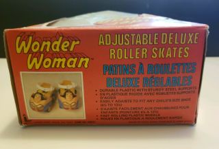 Vintage Dc comics Wonder Woman Lynda Carter Rare Canada ROLLER SKATES MIB 1975 3