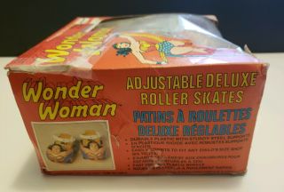 Vintage Dc comics Wonder Woman Lynda Carter Rare Canada ROLLER SKATES MIB 1975 4