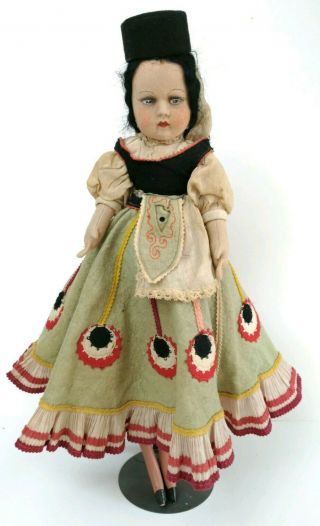 Vintage Mariposa Brazilian Brazil Ethnic Doll Old Antique Lenci Type Boudoir Leg