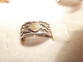Ultra Rare Harley Davidson Gold And Sterling Silver Ring