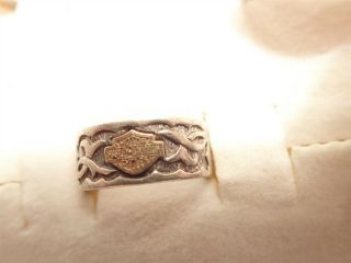 ULTRA RARE HARLEY DAVIDSON GOLD AND STERLING SILVER RING 2