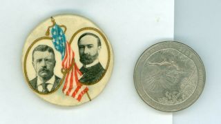 Vintage 1904 President Theodore Roosevelt Fairbanks Jug Political Pinback Button
