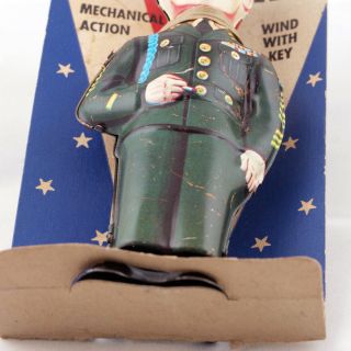 Vintage J.  Chein U S Walking Army Sergeant Tin Litho Toy Cardboard Card 5