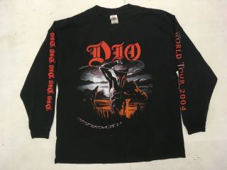 Vintage 2004 Dio Master Of The Moon World Tour T - Shirt Xl Long Sleeve