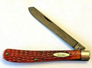 Vintage 1960’s Case Xx Sllmline Trapper Red Bone Pocket Knife Spey Blade Rare