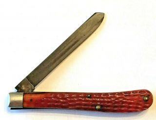 VINTAGE 1960’S CASE XX SLlMLINE TRAPPER RED BONE POCKET KNIFE SPEY BLADE RARE 5