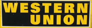 VINTAGE LARGE DOUBLE SIDED WESTERN UNION TIN METAL ADVERTISING SIGN 2