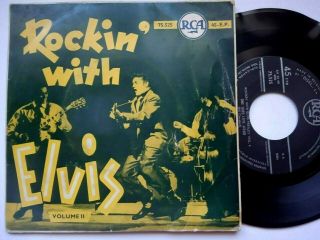 Elvis Presley Rockin With Elvis Vol 2 Rare Belgium Ep Vinyl P/s Rca