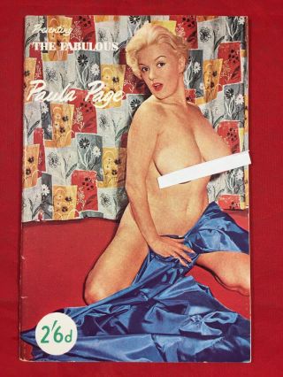 Vtg 50s Presenting Paula Page Glamour Risqué Girlie Men’s Pinups Harrison Marks?