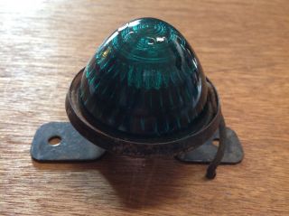 Wow Vintage Doray Marker Lamp Light Green Glass Bullet Fender Old Nos?
