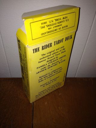 Vintage 1971 The Rider Tarot Deck Cards Waite Complete Made in Switzerland Rare 2