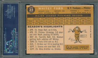 PSA 6 EX - MT WHITEY FORD HOF 1960 TOPPS 35 VINTAGE NYY SHARP/NICE GRADED CARD NQ 4